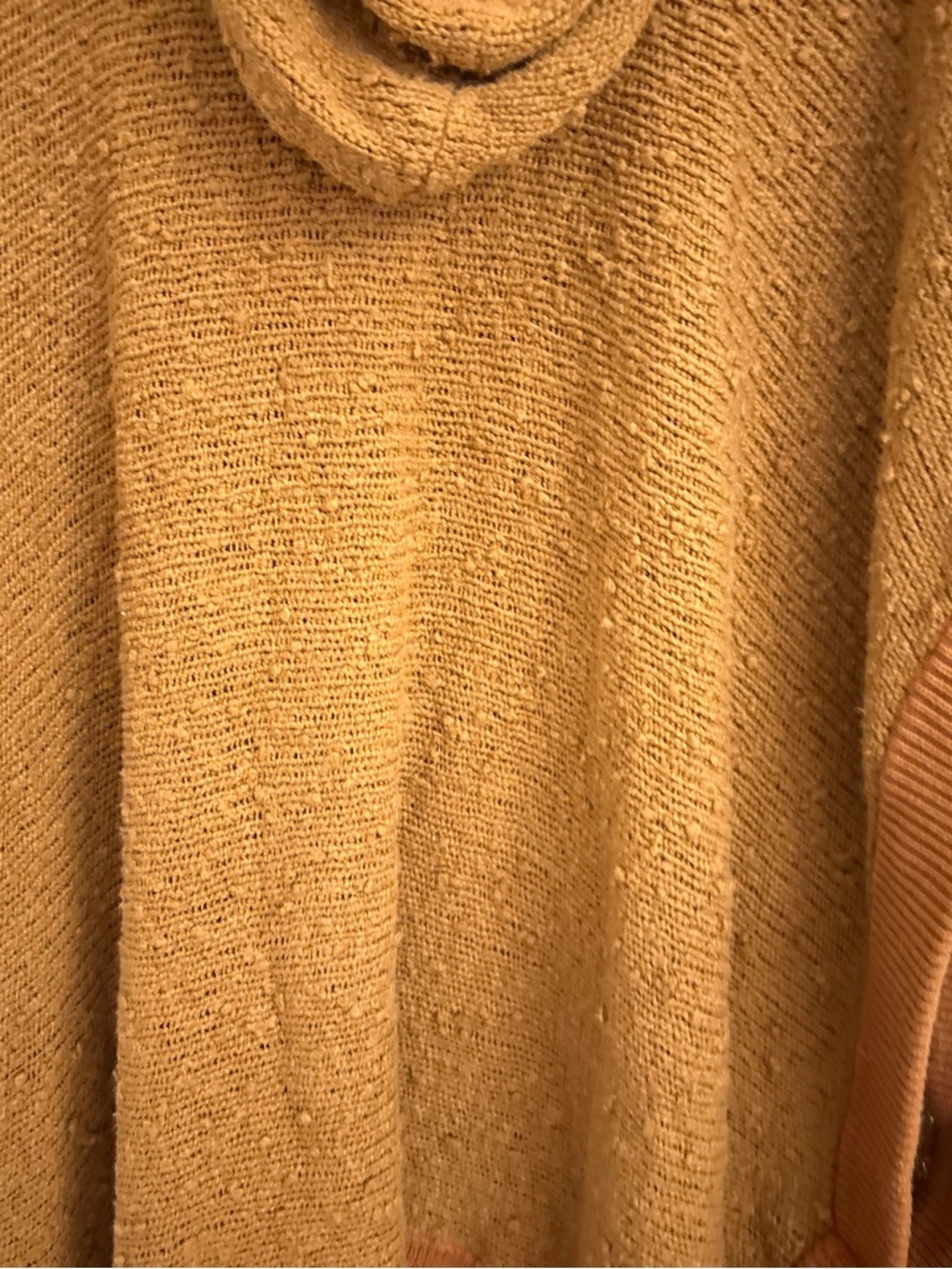EUC Free People Chunky Knit Hooded Beach Easy Breezy Rust Poncho Sweater XS/S - Picture 9 of 11